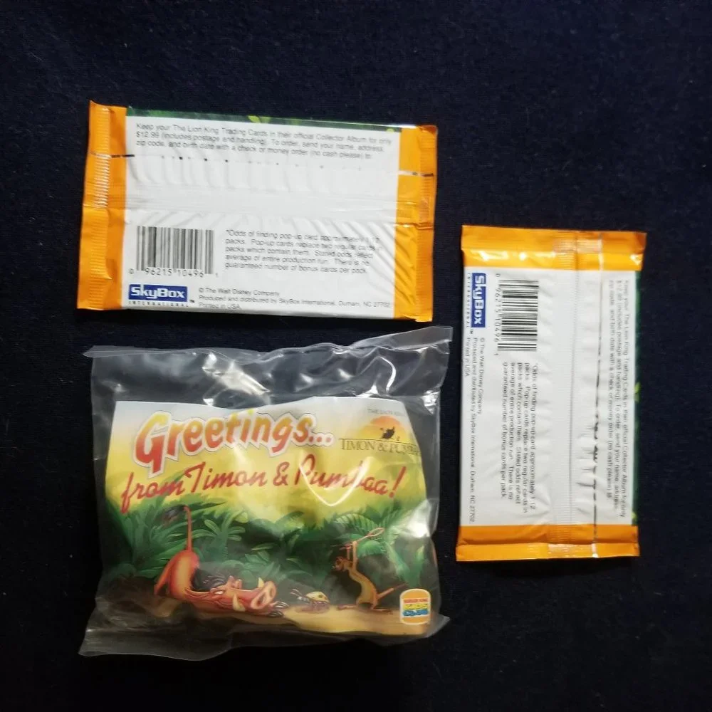 NIB NWOT 90s Lion King trading cards and toy - Picture 2 of 4